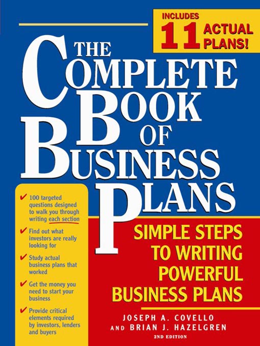 Title details for The Complete Book of Business Plans by Joseph A Covello - Available